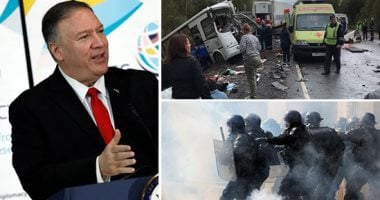 باختصار.. أهم الأخبار العربية والعالمية حتى الـ12.. بومبيو يتهم إيران بتنفيذ الهجمات على منشأتى النفط بالسعودية.. الشرطة الفرنسية تواجه المحتجين مع عودة مسيرات السترات الصفراء.. مصرع 7أشخاص فى حادث تصادم بروسيا