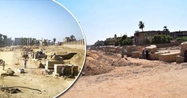 محطة مشروع إحياء طريق الكباش العالمى تقترب من النهاية.. رجال الآثار يستخرجون صف "كباش" بنجع أبو عصبة بعد إزالة المعابد.. والأعلى للآثار: العمل يتواصل يوميا بالطرق أمام مدخل معابد الكرنك لإنهائها خلال فترة وجيزة