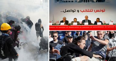 صور.. العالم هذا المساء.. بدء فرز الأصوات فى الانتخابات الرئاسية التونسية.. الاعتداء على مسيرة للمثليين فى أوكرانيا.. كر وفر بين قوات الشرطة والمتظاهرين فى هونج كونج