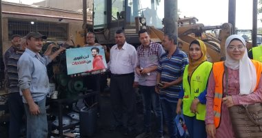 حملة توعية لعمال جراج وورش الهيئة العامة لنظافة الجيزة ضد مخاطر الإدمان