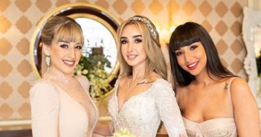 شاهد.. صور جديدة لـ هنا الزاهد مع شقيقاتها من كواليس حفل زفافها
