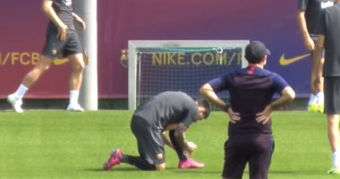 ميسي يقود مران برشلونة الأخير قبل موقعة بوروسيا دورتموند..فيديو
