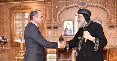 صور.. البابا تواضروس يستقبل عدد من سفراء مصر الجدد عقب توليهم مناصبهم