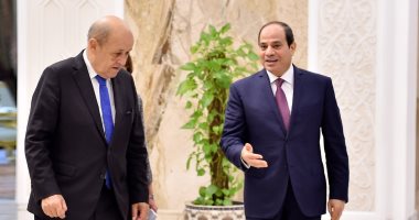 السيسي يبحث مع وزير خارجية فرنسا التطورات بعدد من الملفات الإقليمية