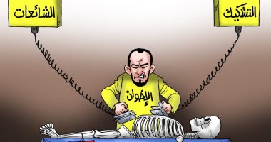 التشكيك والشائعات.. أدوات الإخوان لإحياء الفوضى فى مصر.. كاريكاتر