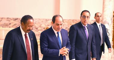 مصر حريصة على عودة السودان لدوره الطبيعى.. السيسى يستقبل "حمدوك" ويؤكد الدعم الكامل لأمن واستقرار الخرطوم.. ورئيس وزراء السودان يثمن دعم مصر: نتطلع للاستفادة من مصر بالمشروعات التنموية والإصلاح الاقتصادى