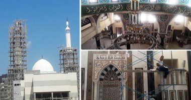 فيديو وصور.. 14مئذنة مسجد جديدة تتلألأ بطول محور المحمودية الجديد.. المساجد تخدم 4 أحياء ذات كثافة سكانية مرتفعة.. كل مسجد يقع على مساحة 800 متر ويسع 1000 مصلى.. البناء على أحدث طراز والنقوش الإسلامية تحفة فنية