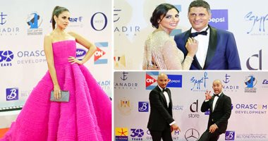 صناع مهرجان الجونة على السجادة الحمراء فى حفل افتتاح الدورة الثالثة  