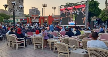 صور وفيديو.. شاشات عرض لأعضاء الاهلي في الجزيرة لمشاهدة السوبر 