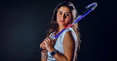 نور الشربيني تخوض تدريبات منزلية للحفاظ على لياقتها مع توقف النشاط الرياضي