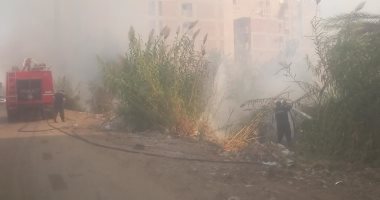 ‎ السيطرة على حريق بكميات من البوص والمخلفات فى كفر الجزار ببنها