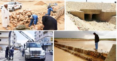 صور.. محافظة مطروح مستعدة لمواجهة آثار الأمطار وحصدها واستغلالها فى الزراعة.. شركة المياه تستعد بفرق طوارئ للانتشار بمعداتها فى الشوارع لإزالة تجمعات المياه.. ومعدات حديثة لتجفيف الطرق السريعة
