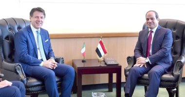 السيسي يلتقى رئيس وزراء إيطاليا فى مقر الأمم المتحدة لبحث تعزيز التعاون