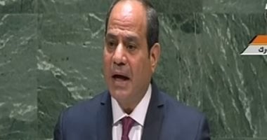 الرئيس السيسي بالأمم المتحدة: نحتاج قرارات جريئة تعيد حقوق الشعب الفلسطينى