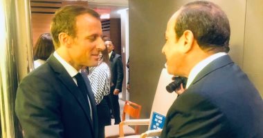 السيسي يبحث مع الرئيس الفرنسى تعزيز العلاقات الثنائية بين البلدين.. صور