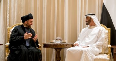 الشيخ محمد بن زايد يستقبل عمار الحكيم رئيس تيار الحكمة الوطنى العراقى