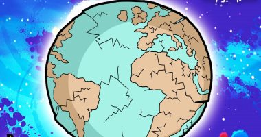 كاريكاتير فى صحيفة بحرينية يظهر خطورة التغيرات المناخية على كوكب الأرض