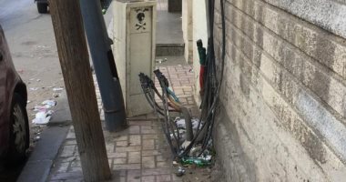 شكوى من وجود كابلات كهرباء مكشوفة بمنطقة فلمنج بالإسكندرية