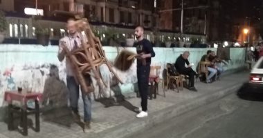 صور .. حملات مسائية لإزالة الإشغالات والتعديات بالإسكندرية