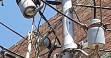 شكوى من سوء تركيب العوازل بأعمدة الإنارة فى قرية قصر نصر الدين بالغربية