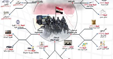 إنفوجراف.. تعرف على جهود الداخلية لحفظ الأمن بالشارع خلال شهر