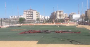 صور.. تدهور الملاعب المفتوحة بحى المناخ ببورسعيد.. ووكيل الرياضة: جار تطويرها