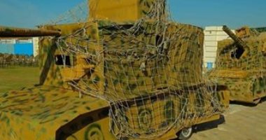 مدرسة بالشرقية تنفذ نموذجا لحرب أكتوبر بالدبابات واللبس العسكرى