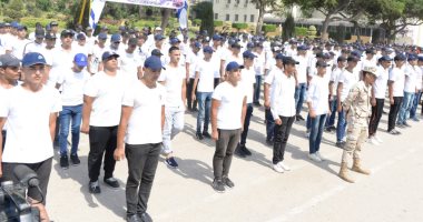 صور.. طلاب التربية العسكرية بجامعة المنصورة يقدمون عرضا احتفالا بانتصار أكتوبر