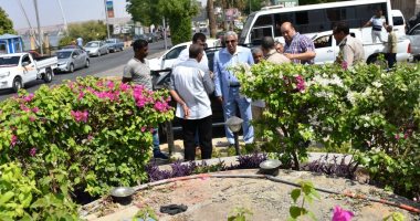 صور.. محافظ أسوان يتابع معدلات تنفيذ محور الخزان الجديد وميدان مجدى يعقوب