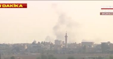 نزوح كثيف للمدنيين فى بلدة رأس العين بشمال سوريا نتيجة العدوان التركى