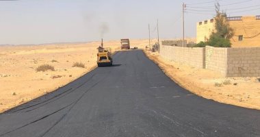 استعدادات بشمال سيناء لافتتاح مشروعات رصف طرق وتجميل قرية بغداد.. صور