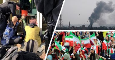 صور.. العالم هذا المساء..جيش الاحتلال التركى يواصل العدوان على الأراضى السورية.. جميلات إيران يقتحمن ملاعب كرة القدم لأول مرة منذ 490 عاما.. المحتجون على تغير المناخ يواصلون عصيانهم فى لندن وبرلين