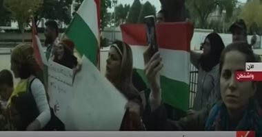 شاهد.. مظاهرات فى أمريكا ضد العدوان التركى على شمال سوريا