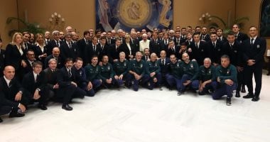 بابا الفاتيكان يستقبل منتخب ايطاليا بعد التأهل لـ "يورو 2020".. صور