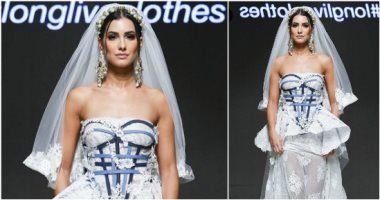 فستان فرح من الجينز المعاد تدويره فى أسبوع الموضة العربى.. ممكن تلبسيه؟