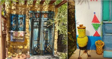 "الفن بيتكلم مصرى".. عبير توثق جمال البيوت النوبية والريفية بفن المصغرات