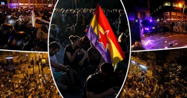 شبح استقلال كتالونيا يهدد إسبانيا من جديد.. اشتعال برشلونة بعد مواجهات بين متظاهرين ورجال الشرطة.. إلغاء 110 رحلات جوية وإصابة 100 شخص واعتقال ثلاثة حصيلة الاحتجاجات.. ودعوات لإضراب من أجل الاستقلال