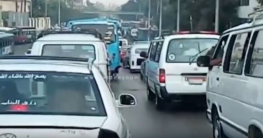 زحام مرورى بكوبرى جوزيف تيتو اتجاه صلاح سالم بسبب أتوبيس معطل