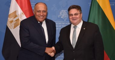 شكرى يبحث مع وزير خارجية ليتوانيا تعزيز العلاقات الثنائية فى كافة المجالات