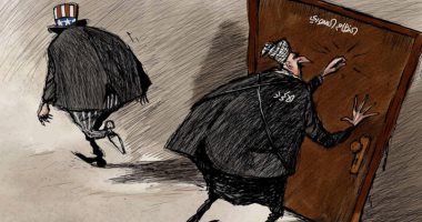كاريكاتير الصحف السعودية.. الأكراد يطرقون باب النظام السورى لصد العدوان التركى