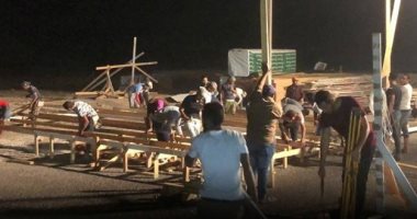 صور.. تجهيز المسرح الرئيسى تمهيدًا لبدء بروفات "أوبرا عايدة" بالأقصر