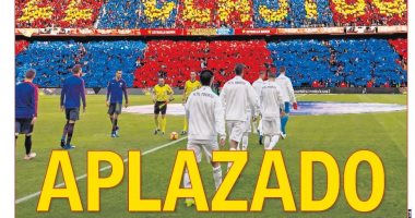 تأجيل الكلاسيكو يتصدر عناوين الصحف الإسبانية.. ترحيل قمة برشلونة وريال مدريد إلى ديسمبر بدلا من 26أكتوبر.. مظاهرات كتالونيا وراء تحديد موعد جديد للمباراة.. والملكى يرفض استضافة اللقاء خوفا من الخسائر المادية