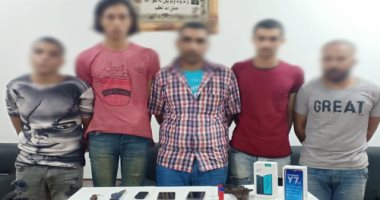 عصابة الخمسة وراء سرقة المواطنين بالإكراه فى أبو النمرس