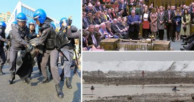 صور.. العالم هذا المساء.. جلسة تاريخية ساخنة بمجلس العموم البريطانى للاتفاق على "بريكست".. قتلى فى انهيار سدّ نهر سيبا وغرق منجم للذهب بسيبيريا.. شرطة أذربيجان تعتقل العشرات بعد مشاركتهم فى احتجاجات بدون تصريح