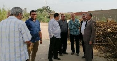 صور.. رئيس مصلحة الرى يتفقد أعمال تدعيم الجسر الأيسر لدليل فم مفيض الخطاطبة