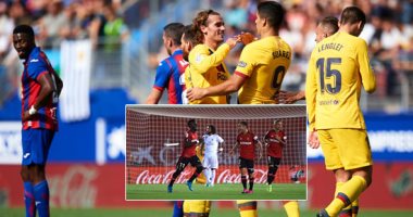 برشلونة يخطف صدارة الدورى الإسباني من ريال مدريد.. الملكى يتلقى هزيمته الأولى فى الليجا أمام مايوركا.. البارسا يقهر إيبار بثلاثية ويعتلى قمة الليجا منفردًا.. وزيدان يحمل نجوم الملكى مسئولية السقوط  
