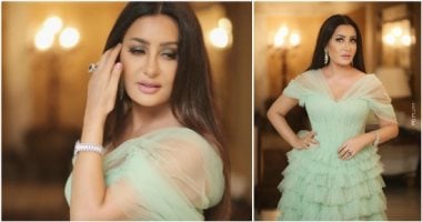 إطلالة جديدة للفنانة لطيفة بفستان رقيق من التل.. صور 