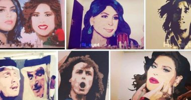 فنان سعودى يحول سطح منزله إلى "مرسم".. صور 