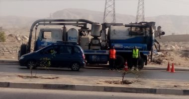 بعد إعلان هيئة الأرصاد بتوقعات سقوط أمطار.. معدات شركات المياه تنتشر فى الشوارع  