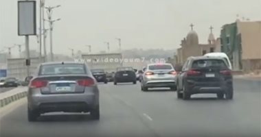 فيديو.. سيولة مرورية أعلى كوبرى أكتوبر من التحرير حتى المهندسين